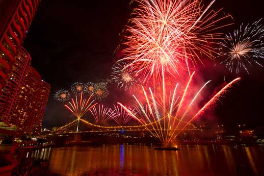 Riverfire fireworks over the Brisbane River